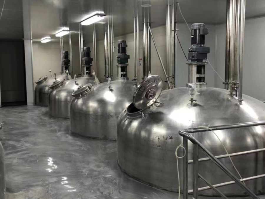 Pharmaceutical mixing tank top entry agitator